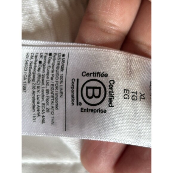 Athleta Women’s XL White Retreat 100% Linen Joggers High Rise NEW Beachy - Picture 12 of 13